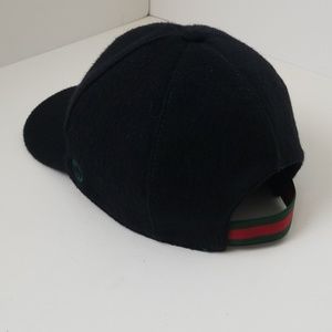 AUTHENTIC GUCCI HAT black w/ red green web